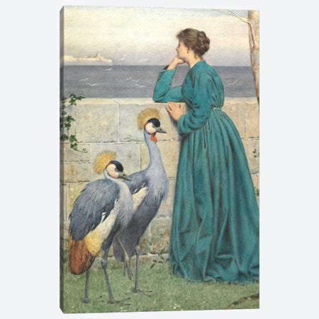 Waiting and Watching  Canvas Print #BMN4350} by Henry Stacey Marks Canvas Art