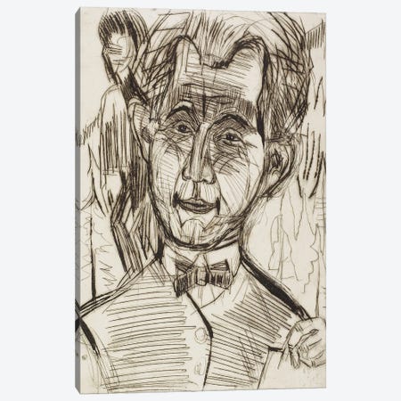 Portrait of Dr. Redslob, 1924 Canvas Print #BMN4357} by Ernst Ludwig Kirchner Canvas Print