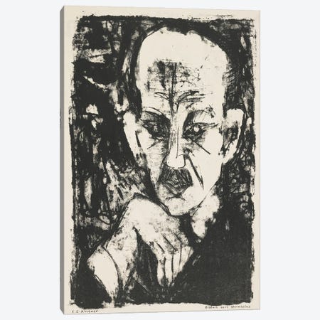 Portrait of Carl Sternheim, 1916 Canvas Print #BMN4358} by Ernst Ludwig Kirchner Canvas Artwork