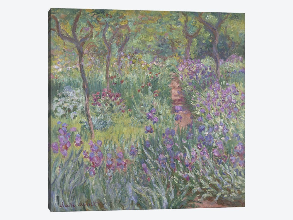 The Artist’s Garden in Giverny, 1900  by Claude Monet 1-piece Canvas Print