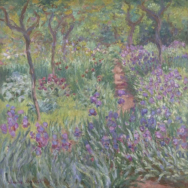 Tranquil Gardens: The Artist’s Garden in Giverny, 1900  by Claude Monet