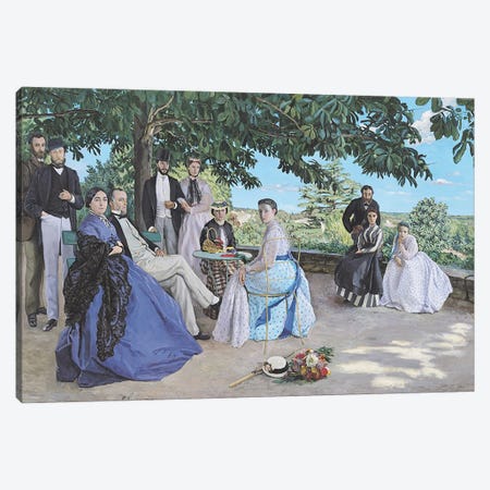 Family reunion, 1867  Canvas Print #BMN437} by Jean Frederic Bazille Canvas Art