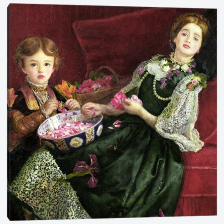 Pot Pourri  Canvas Print #BMN441} by Sir John Everett Millais Canvas Wall Art