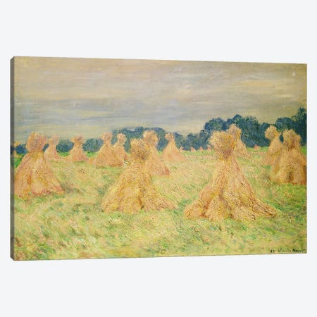 The Small Haystacks, 1887 Canvas Print #BMN4425} by Claude Monet Canvas Print