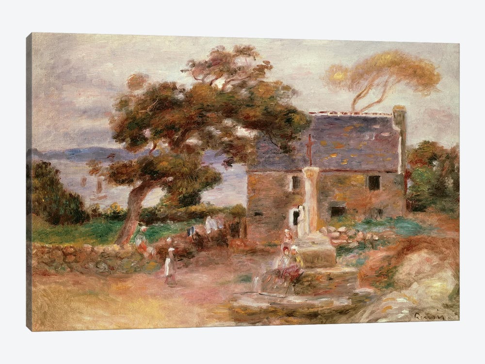 The Farmhouse at Cagnes by Pierre Auguste Renoir 1-piece Canvas Art Print
