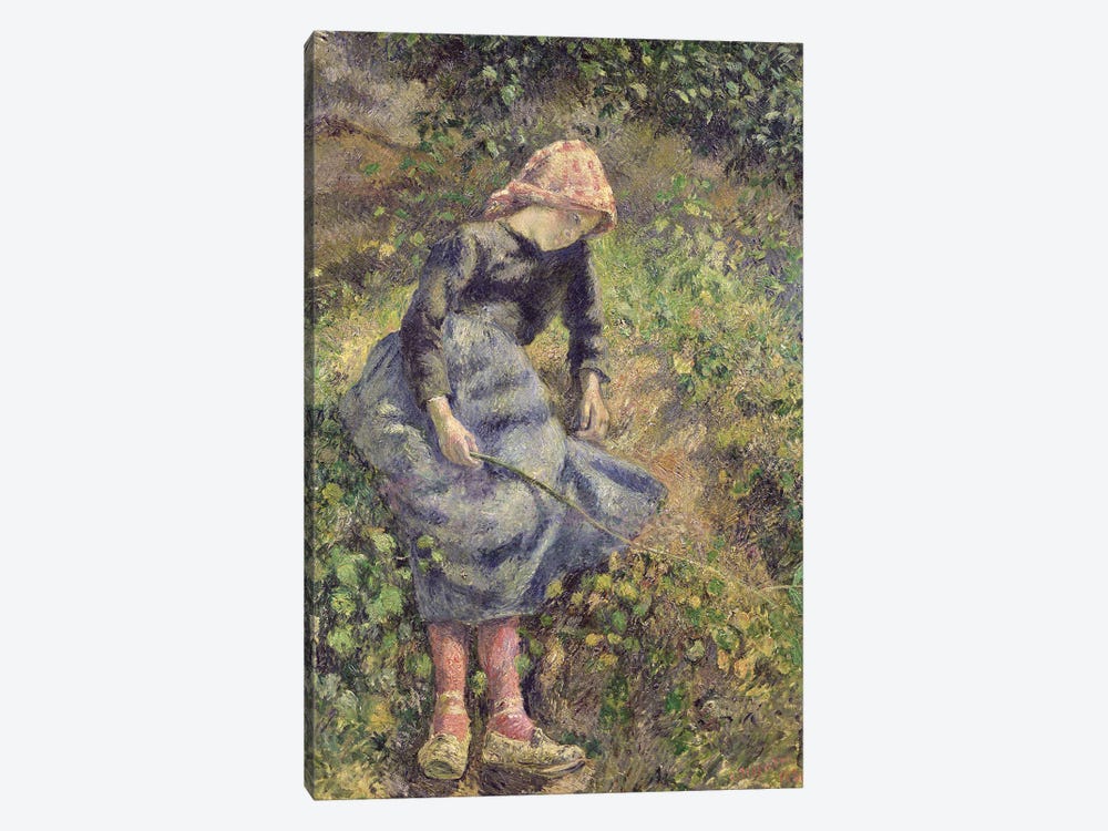 Girl with a Stick, 1881  by Camille Pissarro 1-piece Canvas Wall Art