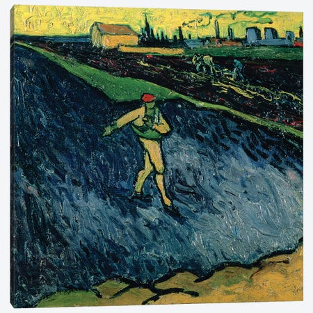 The Sower, 1888  Canvas Print #BMN4436} by Vincent van Gogh Canvas Art