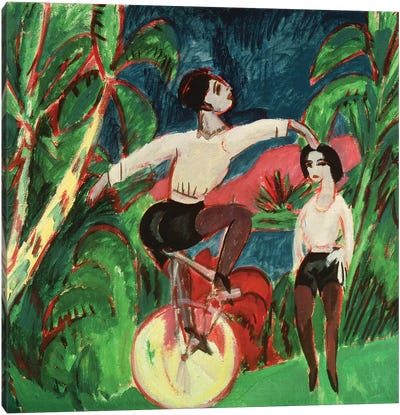 Unicycle Rider, 1911  Canvas Art Print - Performing Arts
