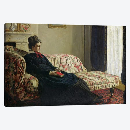 Meditation, or Madame Monet on the Sofa, c.1871  Canvas Print #BMN443} by Claude Monet Canvas Art