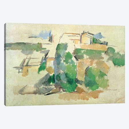 House on a hill close to Aix en Provence Canvas Print #BMN4443} by Paul Cezanne Canvas Art