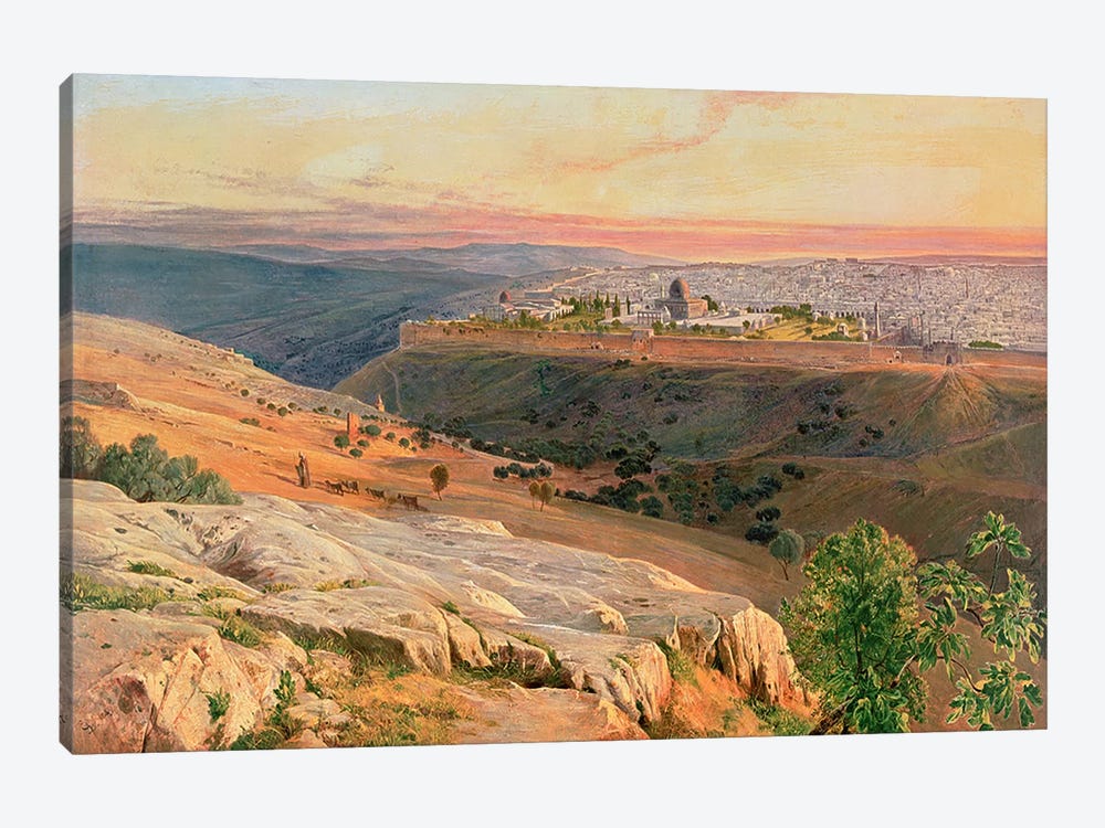 Jerusalem from the Mount of Olives, 1859 by Edward Lear 1-piece Art Print