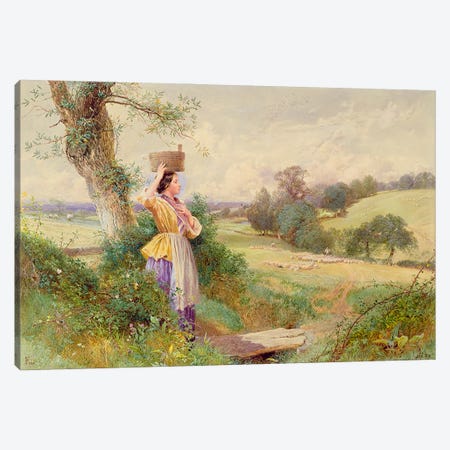 The Milkmaid, 1860  Canvas Print #BMN4453} by Myles Birket Foster Art Print
