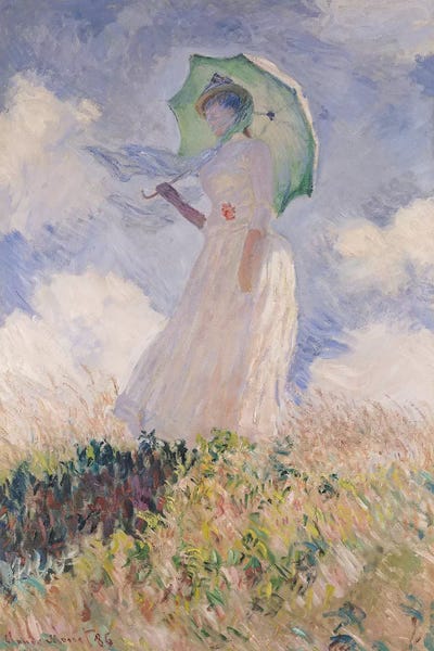 Claude Monet: Woman with Parasol turned to the Left, 1886  by Claude Monet