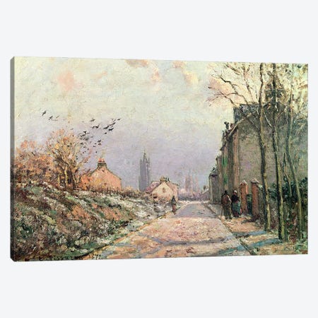 The Road, Effect of Winter, 1872  Canvas Print #BMN4468} by Camille Pissarro Canvas Artwork