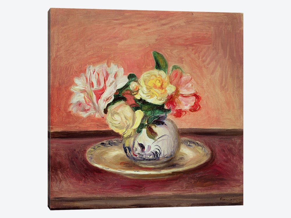 Vase of Flowers by Pierre-Auguste Renoir 1-piece Canvas Print
