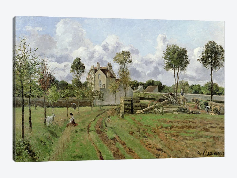 Landscape, Louveciennes, c.1872  by Camille Pissarro 1-piece Canvas Artwork