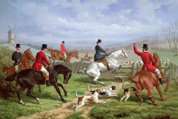 Hunting: Over the Fence  by Edward Benjamin Herberte