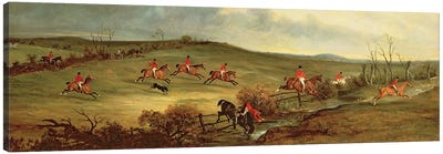 The Quorn in full cry near Tiptoe Hill Canvas Art Print