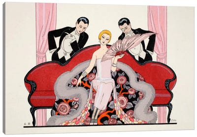 Detail of the front cover of 'Falbalas & Fanfreluches, Almanach des Modes Présentes Canvas Art Print - Art Deco