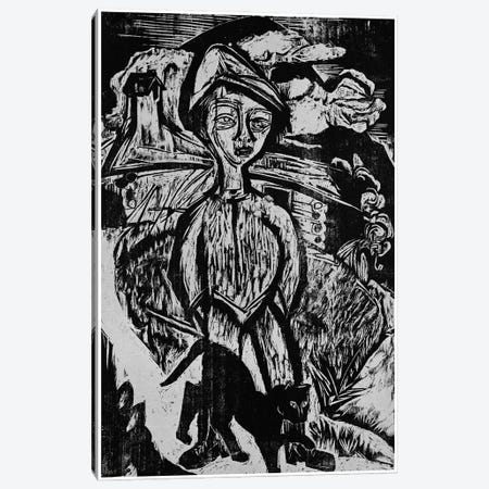 Mountain lad in Storm, 1921  Canvas Print #BMN4507} by Ernst Ludwig Kirchner Canvas Wall Art
