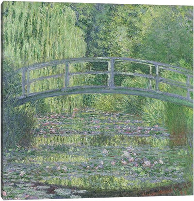The Waterlily Pond: Green Harmony, 1899  Canvas Art Print - Pond Art