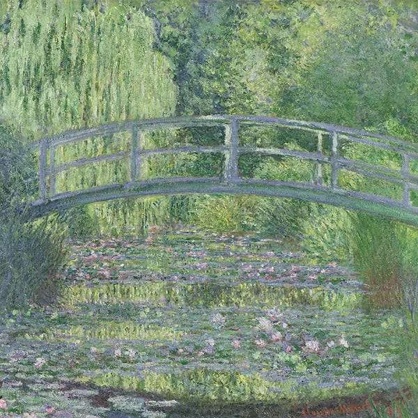 Bridges: The Waterlily Pond: Green Harmony, 1899  by Claude Monet