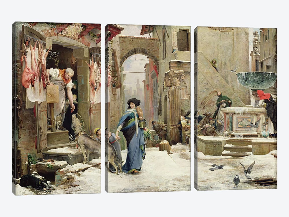 The Wolf of Gubbio, 1877  by Luc-Oliver Merson 3-piece Art Print