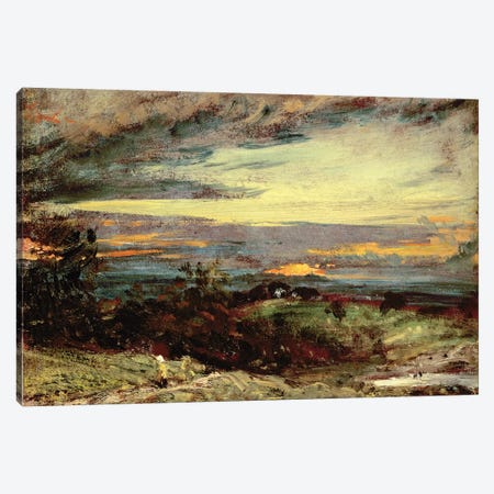 Sunset study of Hampstead, looking towards Harrow Canvas Print #BMN4543} by John Constable Art Print