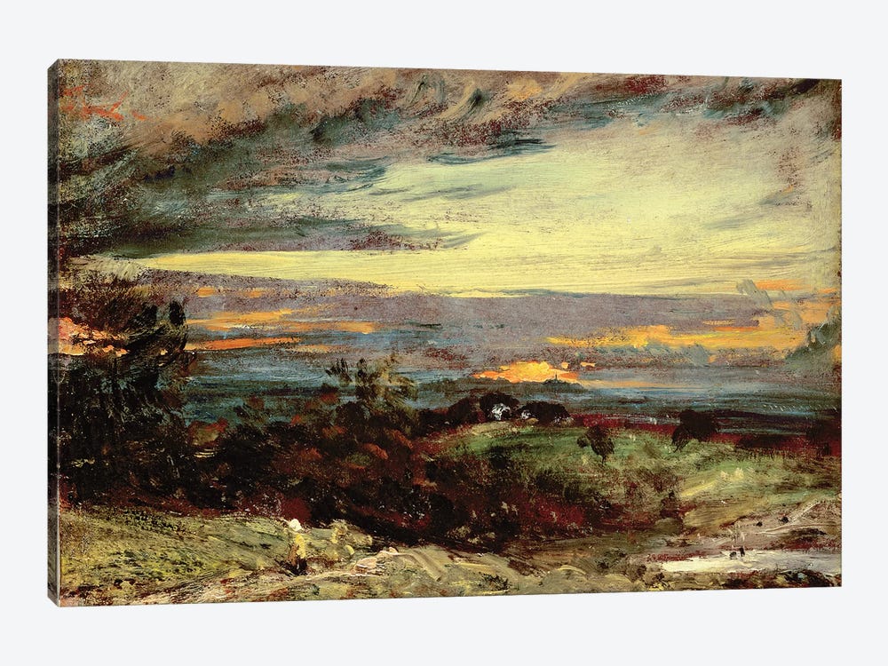 Sunset study of Hampstead, looking towards Harrow by John Constable 1-piece Canvas Artwork