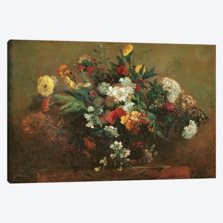 Flowers  Canvas Print #BMN454} by Ferdinand Victor Eugene Delacroix Canvas Artwork