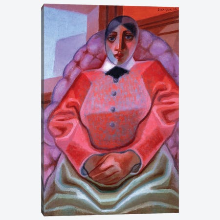 Lady in a Chair, 1925 Canvas Print #BMN4569} by Juan Gris Art Print