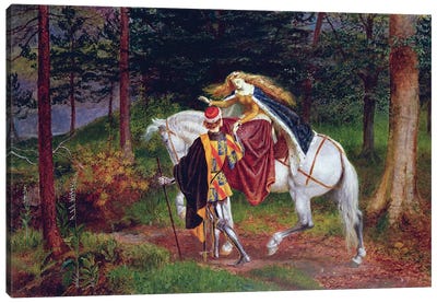La Belle Dame Sans Merci Canvas Art Print - Horseback Art