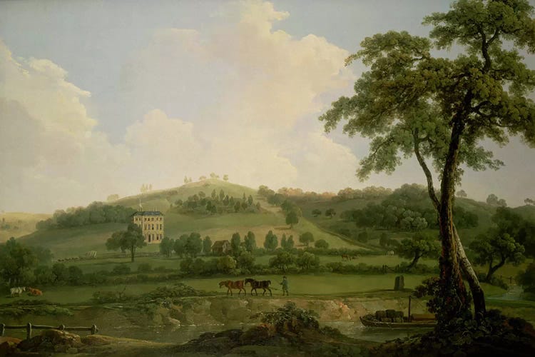 View of Oakage Hall, Colwich  by Nicholas Thomas Dall wall art