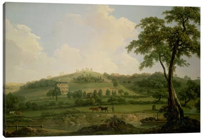 View of Oakage Hall, Colwich  Canvas Art Print
