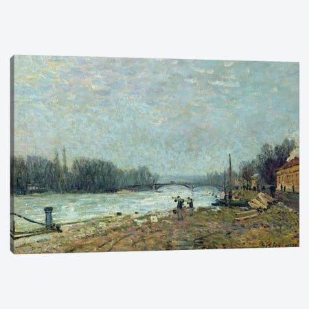 After the Thaw, the Seine at Suresnes Bridge, 1880  Canvas Print #BMN457} by Alfred Sisley Canvas Art