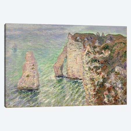 L'Aiguille and the Porte d'Aval, Etretat, 1886  Canvas Print #BMN4586} by Claude Monet Canvas Wall Art