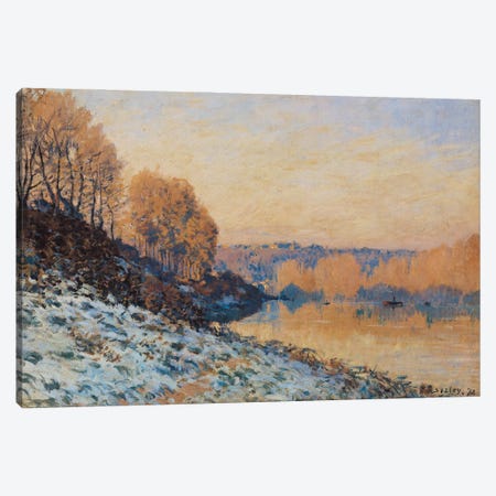 Port-Marly, White Frost, 1872  Canvas Print #BMN458} by Alfred Sisley Canvas Print