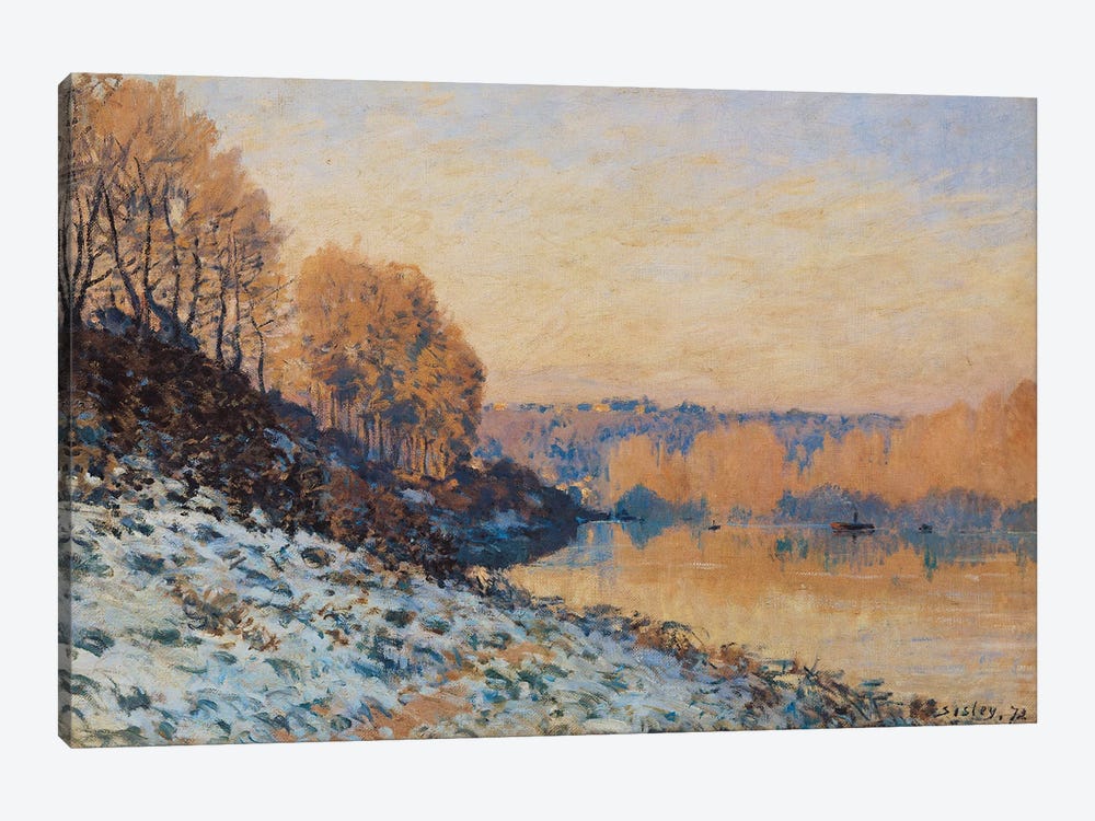 Port-Marly, White Frost, 1872  by Alfred Sisley 1-piece Canvas Print