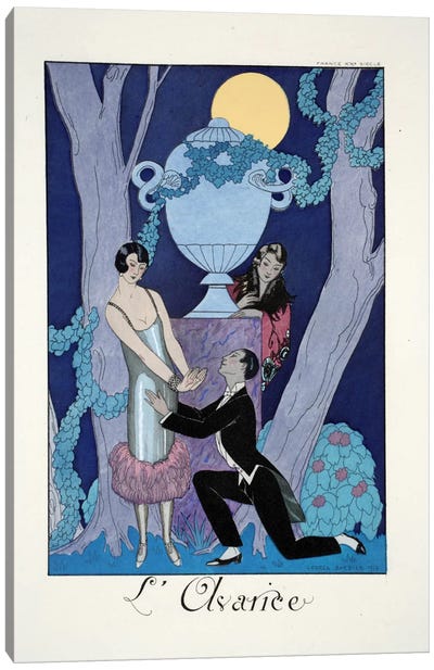 Avarice, from 'Falbalas & Fanfreluches, Almanach des Modes Présentes Canvas Art Print - Art Deco