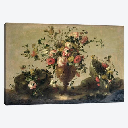 Mixed Flowers in a Gilt Goblet Canvas Print #BMN4601} by Francesco Guardi Canvas Artwork