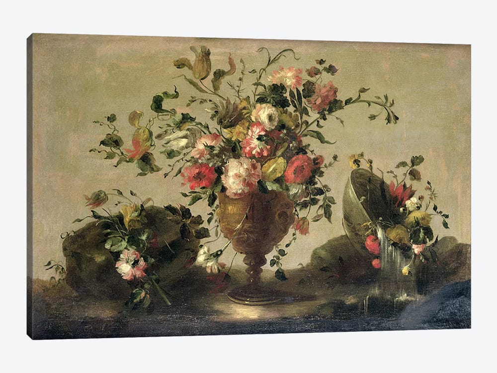 Mixed Flowers in a Gilt Goblet by Francesco Guardi 1-piece Canvas Artwork
