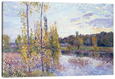 The Lake at Chevreuil Canvas Art Print - Alfred Sisley