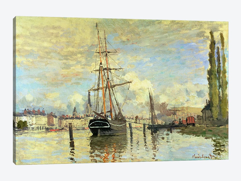 The Seine at Rouen, 1872  by Claude Monet 1-piece Art Print