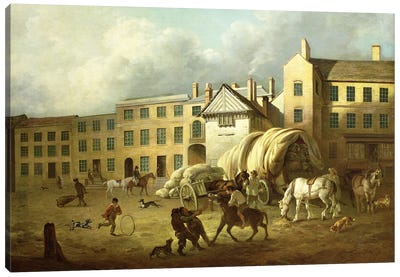 A Town Scene Canvas Art Print