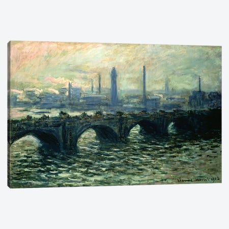 Waterloo Bridge, 1902 Canvas Print #BMN4621} by Claude Monet Canvas Wall Art