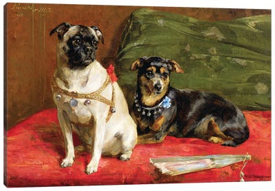 Pierette and Mifs, 1892 Canvas Art Print