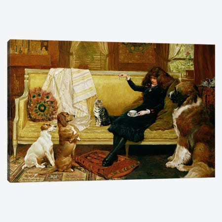 Teatime Treat, 1883 Canvas Print #BMN4625} by John Charlton Canvas Print