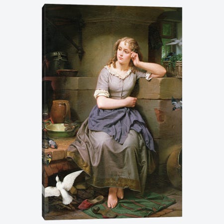 Cinderella and the Birds, 1868 Canvas Print #BMN4633} by English School Art Print