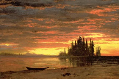 California Sunset  by Albert Bierstadt metal wall art