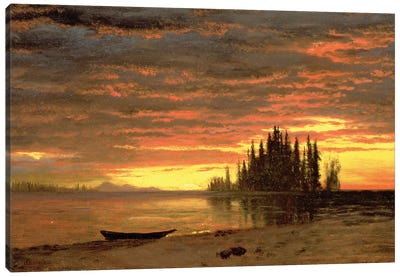 California Sunset  Canvas Art Print - Hudson River School Art